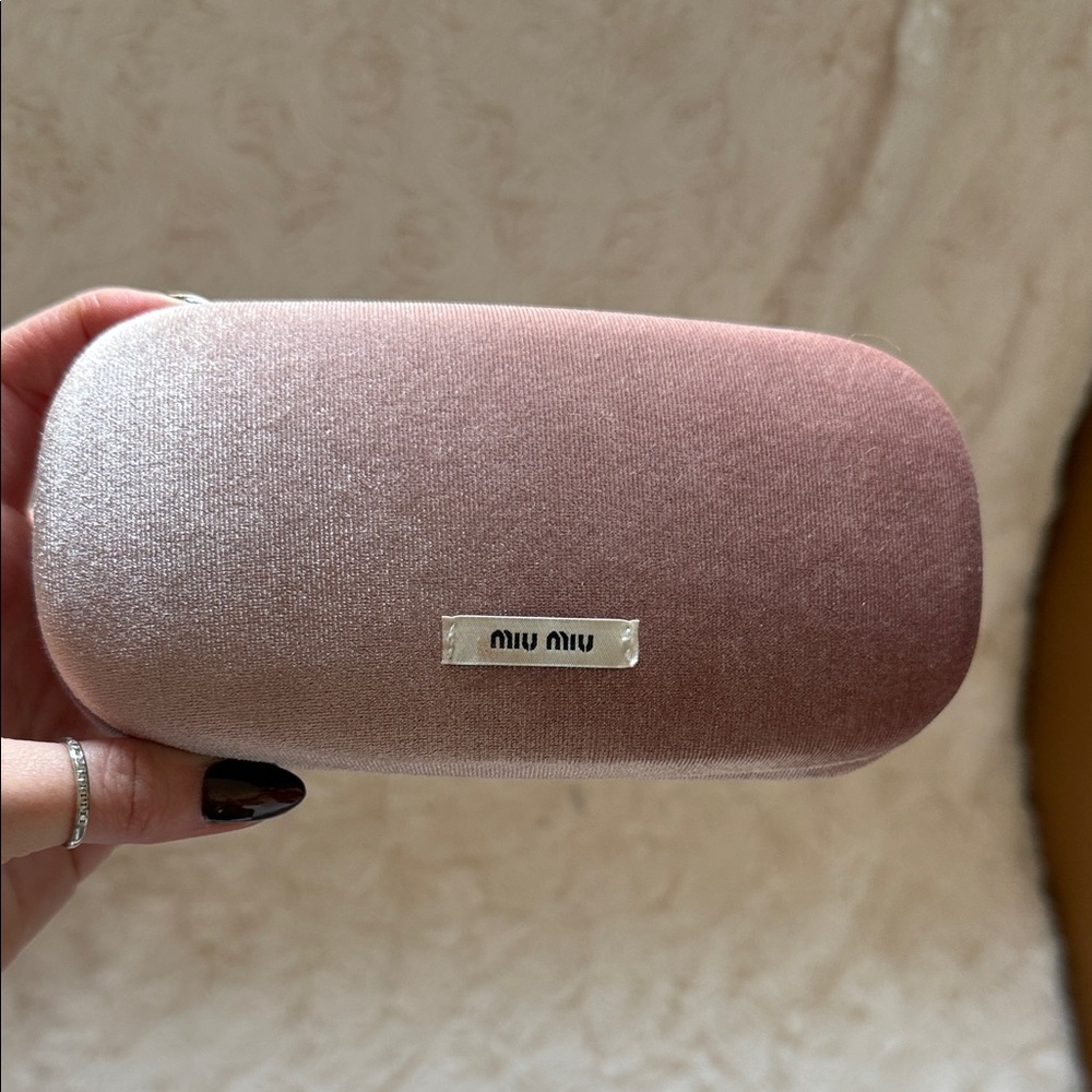 Miu Miu Blush Pink Velvet Eyewear Case